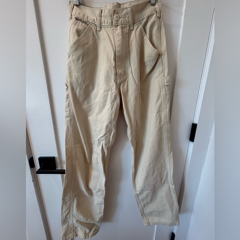brandy melville carpenter pants cream